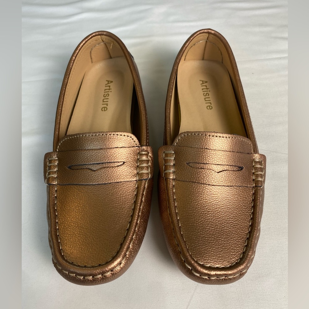 Artisure Women’s Artisure Classic Genuine Leather Driving Penny Loafers Size 7.5